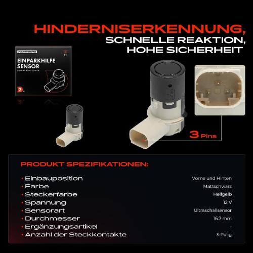 2x Parksensor PDC Sensor Vorne und Hinten für Renault Clio Megane Scénic Twingo Fiat Bild 2x Parksensor PDC Sensor Vorne und Hinten für Renault Clio Megane Scénic Twingo Fiat