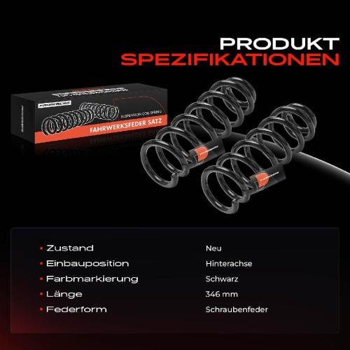 2x Fahrwerksfeder Hinterachse für Mercedes-Benz SL R230 3.5L 3.7L 5.0L 5.5L 2001-2012 Bild 2x Fahrwerksfeder Hinterachse für Mercedes-Benz SL R230 3.5L 3.7L 5.0L 5.5L 2001-2012