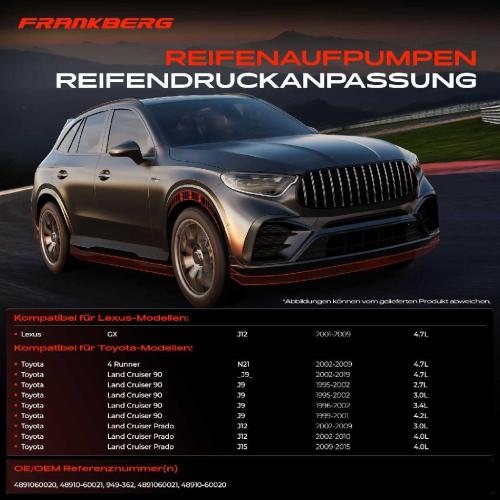 1x Luftfederung Kompressor für Toyota Land Cruiser Prado J12 4 Runner Bild 1x Luftfederung Kompressor für Toyota Land Cruiser Prado J12 4 Runner