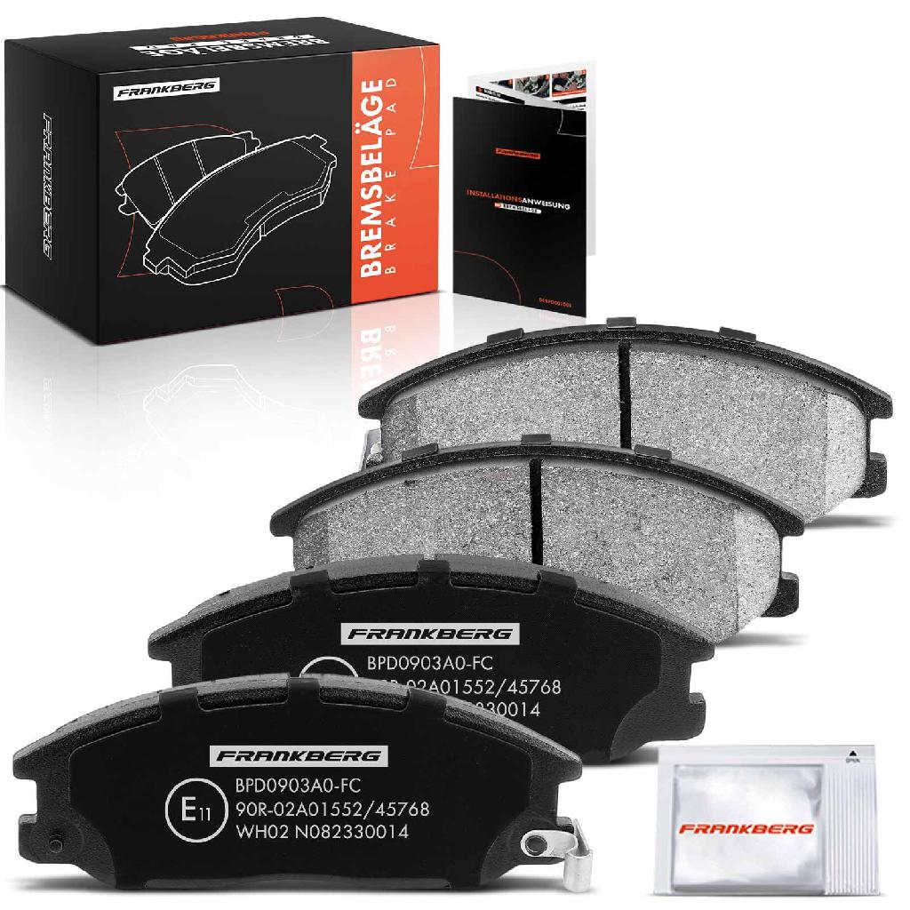 Frankberg 4x Bremsbeläge Vorderachse für Daewoo Rexton Hyundai H-1 Kasten Pritsche/Fahrgestell H-1/Starex Bus