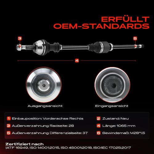 Frankberg 1x Antriebswelle Vorderachse Rechts für Citroën Jumper Bus Peugeot Boxer Bus Kasten Fiat Ducato Bus Bild Frankberg 1x Antriebswelle Vorderachse Rechts für Citroën Jumper Bus Peugeot Boxer Bus Kasten Fiat Ducato Bus