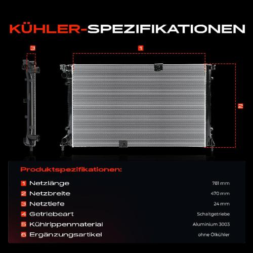 Frankberg 1x Kühler Wasserkühler Motorkühler für Nissan Primastar X83 Opel F7 Renault FL Bild Frankberg 1x Kühler Wasserkühler Motorkühler für Nissan Primastar X83 Opel F7 Renault FL