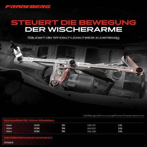 1x Wischergestänge Vorne für Volvo XC60 156 2010-2014 Bild 1x Wischergestänge Vorne für Volvo XC60 156 2010-2014