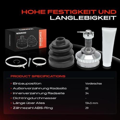 Frankberg 1x Antriebswelle Gelenksatz Vorderachse für Citroën Xantia Break Peugeot 206 Bild Frankberg 1x Antriebswelle Gelenksatz Vorderachse für Citroën Xantia Break Peugeot 206