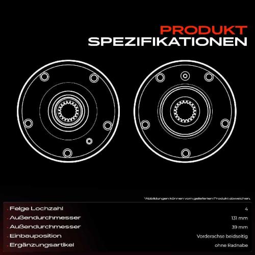 Frankberg 1x Radnabe Radlagersatz Vorderachse beidseitig für Ford Fiesta V Van VI 1.4L 1.6L 1.2L 2008-2018 Bild Frankberg 1x Radnabe Radlagersatz Vorderachse beidseitig für Ford Fiesta V Van VI 1.4L 1.6L 1.2L 2008-2018