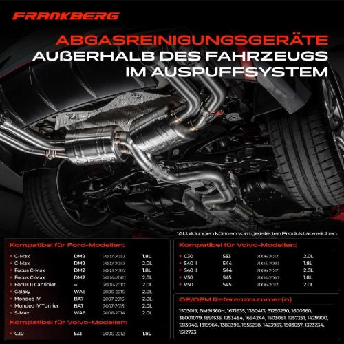 1x Krümmerkatalysator für Ford C-Max Focus Mondeo Volvo C30 S40 V50 2.0L 2004-2011 Bild 1x Krümmerkatalysator für Ford C-Max Focus Mondeo Volvo C30 S40 V50 2.0L 2004-2011