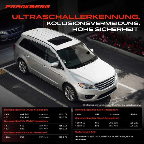 Frankberg 1x Parksensor PDC Sensor Vorne und Hinten für Audi A3 Q7 TT MINI Mini BMW X1 X3 Porsche Macan Seat Bild Frankberg 1x Parksensor PDC Sensor Vorne und Hinten für Audi A3 Q7 TT MINI Mini BMW X1 X3 Porsche Macan Seat