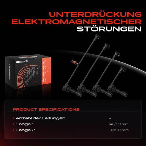 4x Zündleitungssatz Zündkabel für Hyundai i10 PA i20 GB IB PB PBT Bild 4x Zündleitungssatz Zündkabel für Hyundai i10 PA i20 GB IB PB PBT