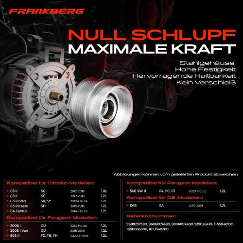 1x Generatorfreilauf Lichtmaschine für Citroën C3 C4 DS Peugeot 208 308 Partner Bild 1x Generatorfreilauf Lichtmaschine für Citroën C3 C4 DS Peugeot 208 308 Partner