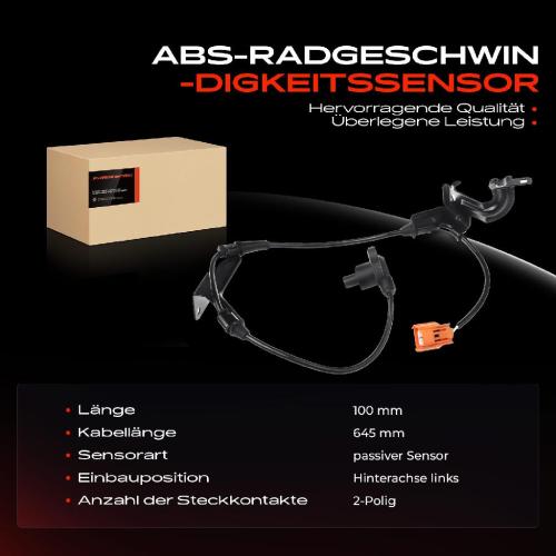 Frankberg 1x ABS Sensor Hinterachse links für Honda Civic VII Coupe Hatchback Stufenheck 1.7L 1.4L 1.6L 2.0L 2000-2005 Bild Frankberg 1x ABS Sensor Hinterachse links für Honda Civic VII Coupe Hatchback Stufenheck 1.7L 1.4L 1.6L 2.0L 2000-2005