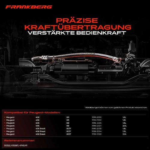 1x Seilzug Feststellbremse Hinterachse links für Peugeot 406 8B Brake 8E/F 2000-2004 Bild 1x Seilzug Feststellbremse Hinterachse links für Peugeot 406 8B Brake 8E/F 2000-2004