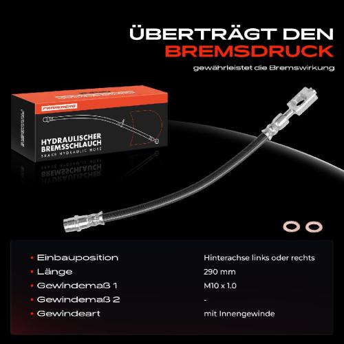 1x Bremsschlauch Bremsschläuche Hinterachse Links oder Rechts für Audi A4 8E B6 B7 Seat Exeo 3R2 3R5 Bild 1x Bremsschlauch Bremsschläuche Hinterachse Links oder Rechts für Audi A4 8E B6 B7 Seat Exeo 3R2 3R5