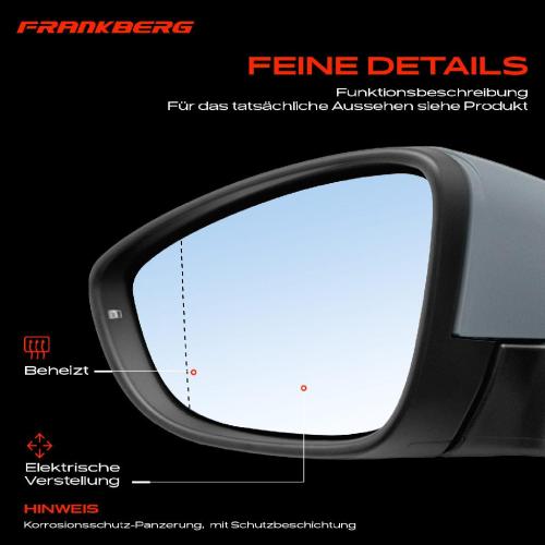 Frankberg 1x Au enspiegel Links f r VW Passat Alltrack Variant 362 365 1.4L 1.6L 2010-2014 Bild Frankberg 1x Au enspiegel Links f r VW Passat Alltrack Variant 362 365 1.4L 1.6L 2010-2014