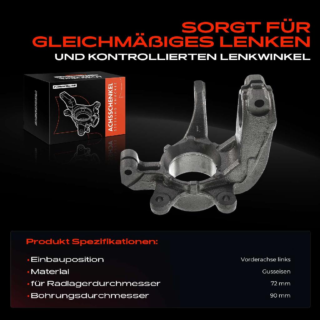 1x Achsschenkel Radaufhängung Vorderachse Links für Ford Fiesta V Van JH JD Fusion JU