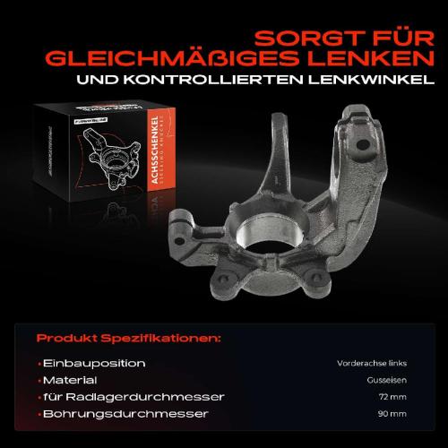 1x Achsschenkel Radaufhängung Vorderachse Links für Ford Fiesta V Van JH JD Fusion JU Bild 1x Achsschenkel Radaufhängung Vorderachse Links für Ford Fiesta V Van JH JD Fusion JU