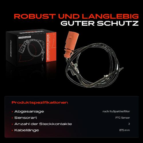 1x Abgastemperatursensor für VW Transporter Multivan T5 Audi A4 A6 Avant Bild 1x Abgastemperatursensor für VW Transporter Multivan T5 Audi A4 A6 Avant