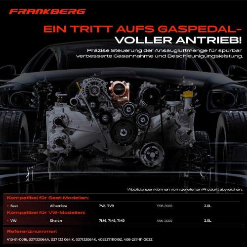 1x Drosselklappe Drosselklappenstutzen für VW Sharan Seat Alhambra 2.0L 1996-2000 Bild 1x Drosselklappe Drosselklappenstutzen für VW Sharan Seat Alhambra 2.0L 1996-2000