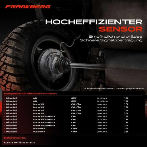 1x ABS Sensor Hinterachse links für Mitsubishi ASX Lancer VIII Sportback Outlander II 1.6L 1.8L Bj ab 2006 Bild 1x ABS Sensor Hinterachse links für Mitsubishi ASX Lancer VIII Sportback Outlander II 1.6L 1.8L Bj ab 2006