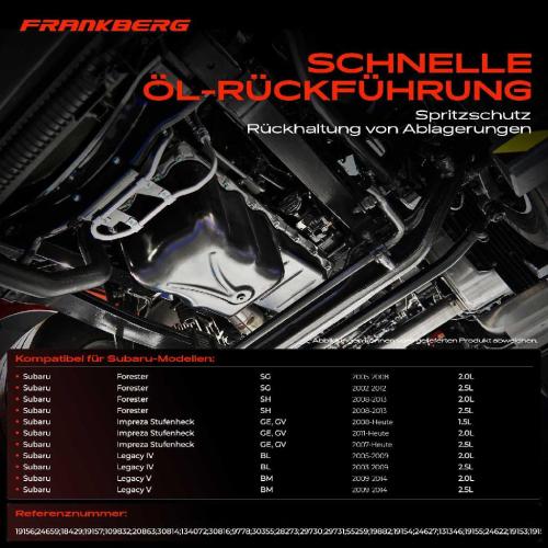 Frankberg 1x Ölwanne Motorölwanne für Subaru Forester Impreza Legacy IV Outback WRX 1.5L 2.0L 2.5L Bild Frankberg 1x Ölwanne Motorölwanne für Subaru Forester Impreza Legacy IV Outback WRX 1.5L 2.0L 2.5L