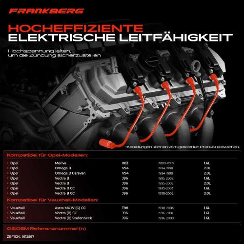 4x Zündleitungssatz Zündkabel für Opel Astra F Vectra B Combo Corsa B Vauxhall Bild 4x Zündleitungssatz Zündkabel für Opel Astra F Vectra B Combo Corsa B Vauxhall