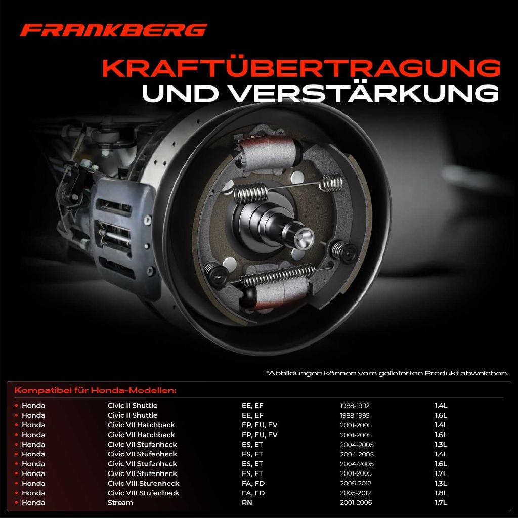 2x Radbremszylinder Hinten für Honda Civic II Shuttle Civic IV VII Stream