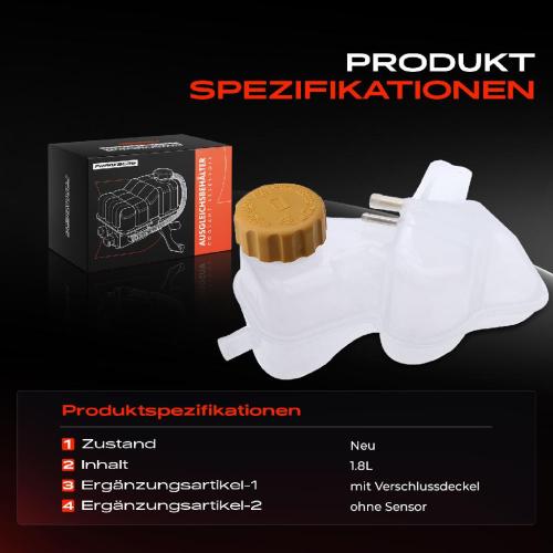 1x Ausgleichsbehälter Kühlmittelbehälter für Opel Calibra A 85 Vectra A 86 87 J89 1988-1997 Bild 1x Ausgleichsbehälter Kühlmittelbehälter für Opel Calibra A 85 Vectra A 86 87 J89 1988-1997