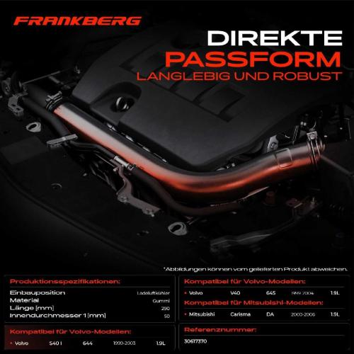 1x Kühlerschlauch Turboschlauch für Mitsubishi Carisma Stufenheck DA Volvo S40 I 644 V40 Kombi 645 Bild 1x Kühlerschlauch Turboschlauch für Mitsubishi Carisma Stufenheck DA Volvo S40 I 644 V40 Kombi 645