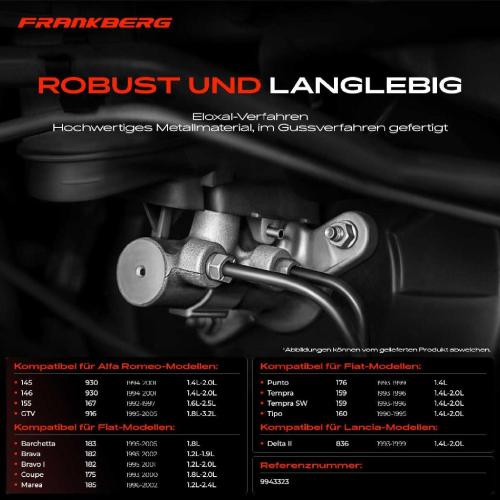 1x Hauptbremszylinder Bremszylinder für Alfa Romeo 145 146 155 GTV Fiat Bravo Marea Bild 1x Hauptbremszylinder Bremszylinder für Alfa Romeo 145 146 155 GTV Fiat Bravo Marea