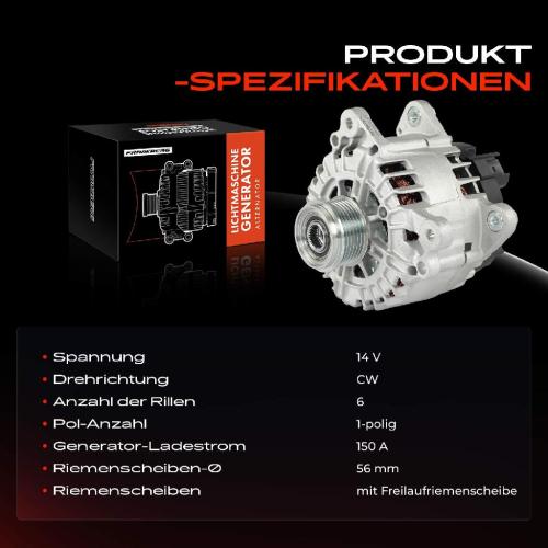 1x Lichtmaschine Generator für Audi A4 Avant/Allroad 8K A5 Cabriolet/Sportback Bild 1x Lichtmaschine Generator für Audi A4 Avant/Allroad 8K A5 Cabriolet/Sportback