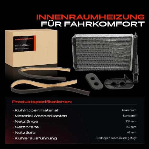 1x Wärmetauscher Innenraumheizung für Audi A3 8L1 Seat Ibiza II Skoda Octavia I Bild 1x Wärmetauscher Innenraumheizung für Audi A3 8L1 Seat Ibiza II Skoda Octavia I