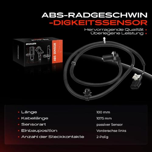 1x ABS Sensor Vorderachse links für Mitsubishi Outlander I CUW 2.0L 2.4L 2002-2007 Bild 1x ABS Sensor Vorderachse links für Mitsubishi Outlander I CUW 2.0L 2.4L 2002-2007