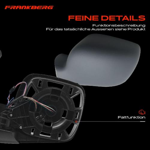 Frankberg 1x Außenspiegel Links für Renault Kangoo KW0/1 FW0/1 1.5L 1.6L Bj ab 2008 Bild Frankberg 1x Außenspiegel Links für Renault Kangoo KW0/1 FW0/1 1.5L 1.6L Bj ab 2008