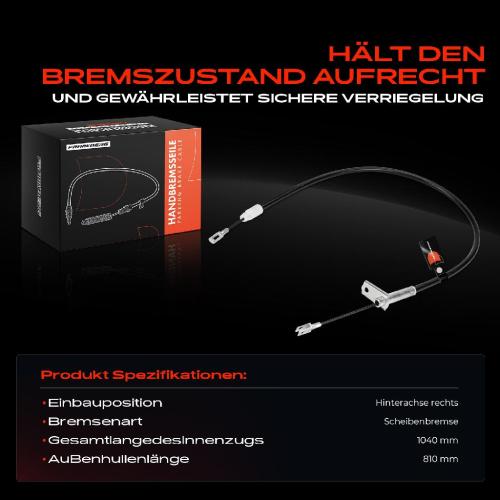 1x Seilzug Feststellbremse Hinterachse rechts für Mercedes E-Klasse T-Model W210 S210 Bild 1x Seilzug Feststellbremse Hinterachse rechts für Mercedes E-Klasse T-Model W210 S210