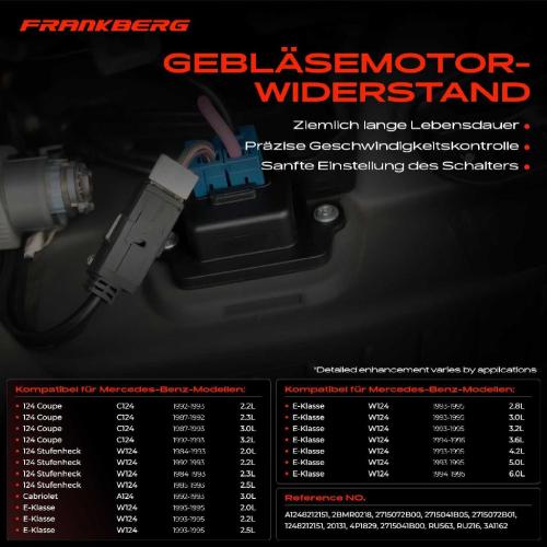 1x Widerstand Vorwiderstand Gebläsemotor für Mercedes-Benz E-Klasse W124 C124 Bild 1x Widerstand Vorwiderstand Gebläsemotor für Mercedes-Benz E-Klasse W124 C124