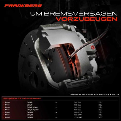 Frankberg 2x Warnkontakt Bremsbelagverschleiß Vorderachse für Iveco Daily II III Bus 29L 35C 35S Bild Frankberg 2x Warnkontakt Bremsbelagverschleiß Vorderachse für Iveco Daily II III Bus 29L 35C 35S