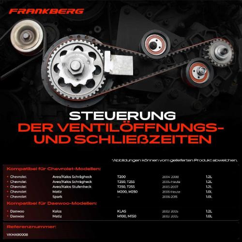 1x Zahnriemensatz Zahnriemen für Chevrolet Aveo/Kalos Matiz Spark Daewoo 1.0L 1.2L Bild 1x Zahnriemensatz Zahnriemen für Chevrolet Aveo/Kalos Matiz Spark Daewoo 1.0L 1.2L