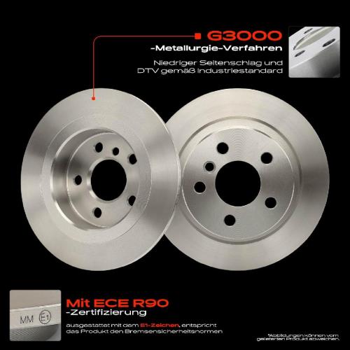 2x Bremsscheiben Hinterachse für BMW F40 F45 F44 F46 I01 F48 F39 MINI F56 F54 F60 Bj ab 2013 Bild 2x Bremsscheiben Hinterachse für BMW F40 F45 F44 F46 I01 F48 F39 MINI F56 F54 F60 Bj ab 2013