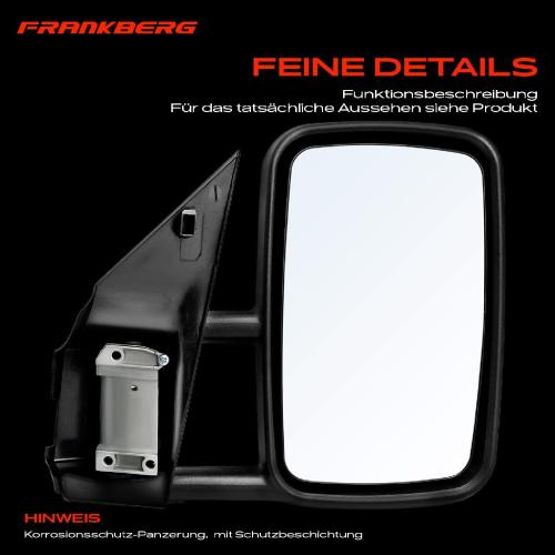 Frankberg 1x Außenspiegel Rechts für VW LT 28-35 II Bus 2D 2.3L 2.5L 2.8L 1996-2006 Bild Frankberg 1x Außenspiegel Rechts für VW LT 28-35 II Bus 2D 2.3L 2.5L 2.8L 1996-2006