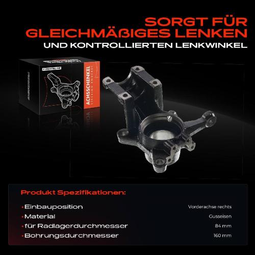 Frankberg 1x Achsschenkel Radaufhängung Vorderachse Rechts für Citroën Jumper Fiat Ducato Peugeot Boxer 244 Bild Frankberg 1x Achsschenkel Radaufhängung Vorderachse Rechts für Citroën Jumper Fiat Ducato Peugeot Boxer 244