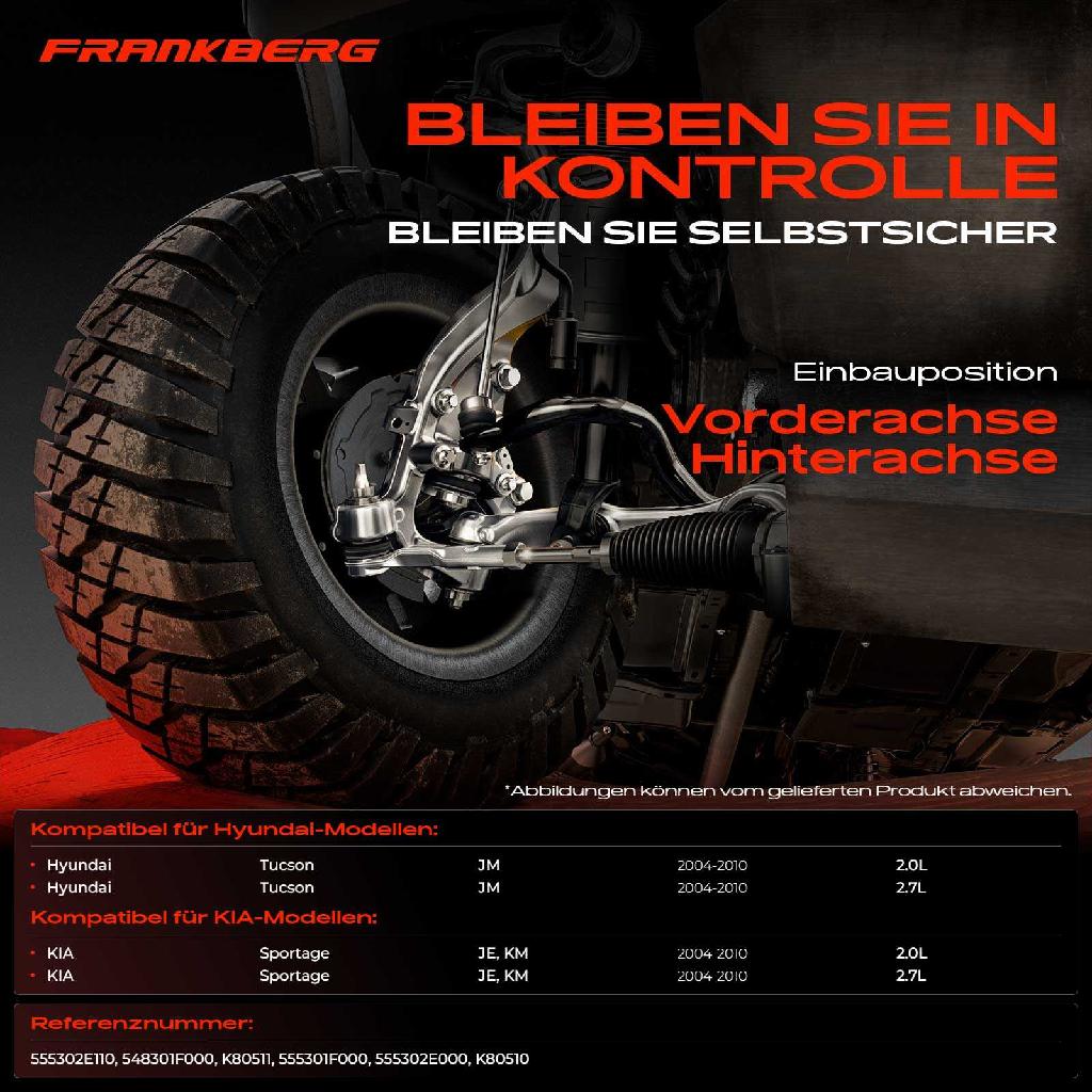 4x Koppelstange Vorderachse für Hyundai Tucson JM KIA Sportage JE KM 2.0L 2.7L 2004-2010