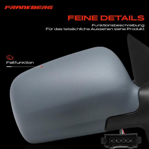 Frankberg 1x Außenspiegel Rechts für VW Polo 6V2 6V5 1.4L 1.6L 1.7L 1.8L 1.9L 1995-1999 Bild Frankberg 1x Außenspiegel Rechts für VW Polo 6V2 6V5 1.4L 1.6L 1.7L 1.8L 1.9L 1995-1999