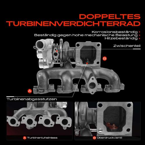 1x Turbolader Abgaskrümmer Einheit für Ford Mondeo III B5Y Mondeo III Stufenheck B4Y Mondeo III Turnier BWY Bild 1x Turbolader Abgaskrümmer Einheit für Ford Mondeo III B5Y Mondeo III Stufenheck B4Y Mondeo III Turnier BWY
