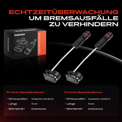 2x Warnkontakt Bremsbelagverschleiß Vorderachse für Mercedes-Benz W202 C208 W210 R170 Bild 2x Warnkontakt Bremsbelagverschleiß Vorderachse für Mercedes-Benz W202 C208 W210 R170