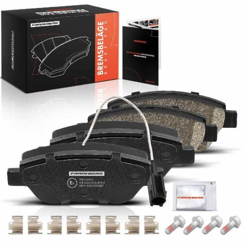 Frankberg 4x Bremsbeläge Vorderachse für Alfa Romeo Mito Fiat 500 C Bravo II Doblo MPV Kasten/MPV Grande Punto Bild Frankberg 4x Bremsbeläge Vorderachse für Alfa Romeo Mito Fiat 500 C Bravo II Doblo MPV Kasten/MPV Grande Punto