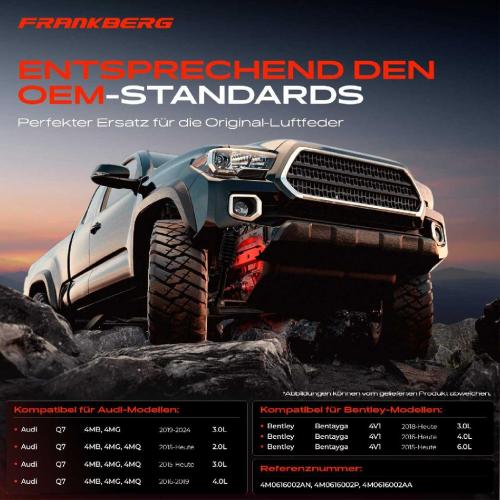 1x Luftfeder Fahrwerk Hinterachse Rechts für Audi Q7 4MB 4MG Bentley 4V1 Bild 1x Luftfeder Fahrwerk Hinterachse Rechts für Audi Q7 4MB 4MG Bentley 4V1