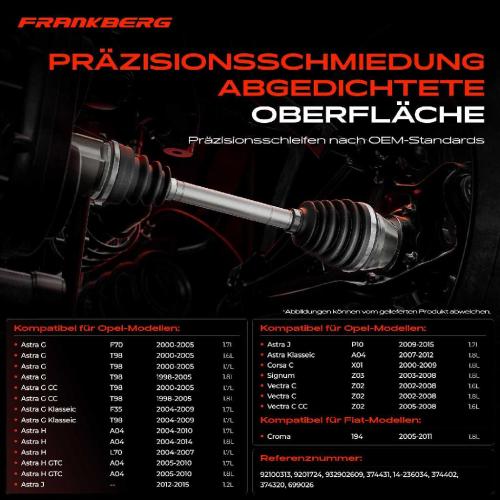 1x Antriebswelle Gelenksatz Vorderachse für Opel Astra Corsa Vectra Zafira Saab 9-3 Fiat Bild 1x Antriebswelle Gelenksatz Vorderachse für Opel Astra Corsa Vectra Zafira Saab 9-3 Fiat