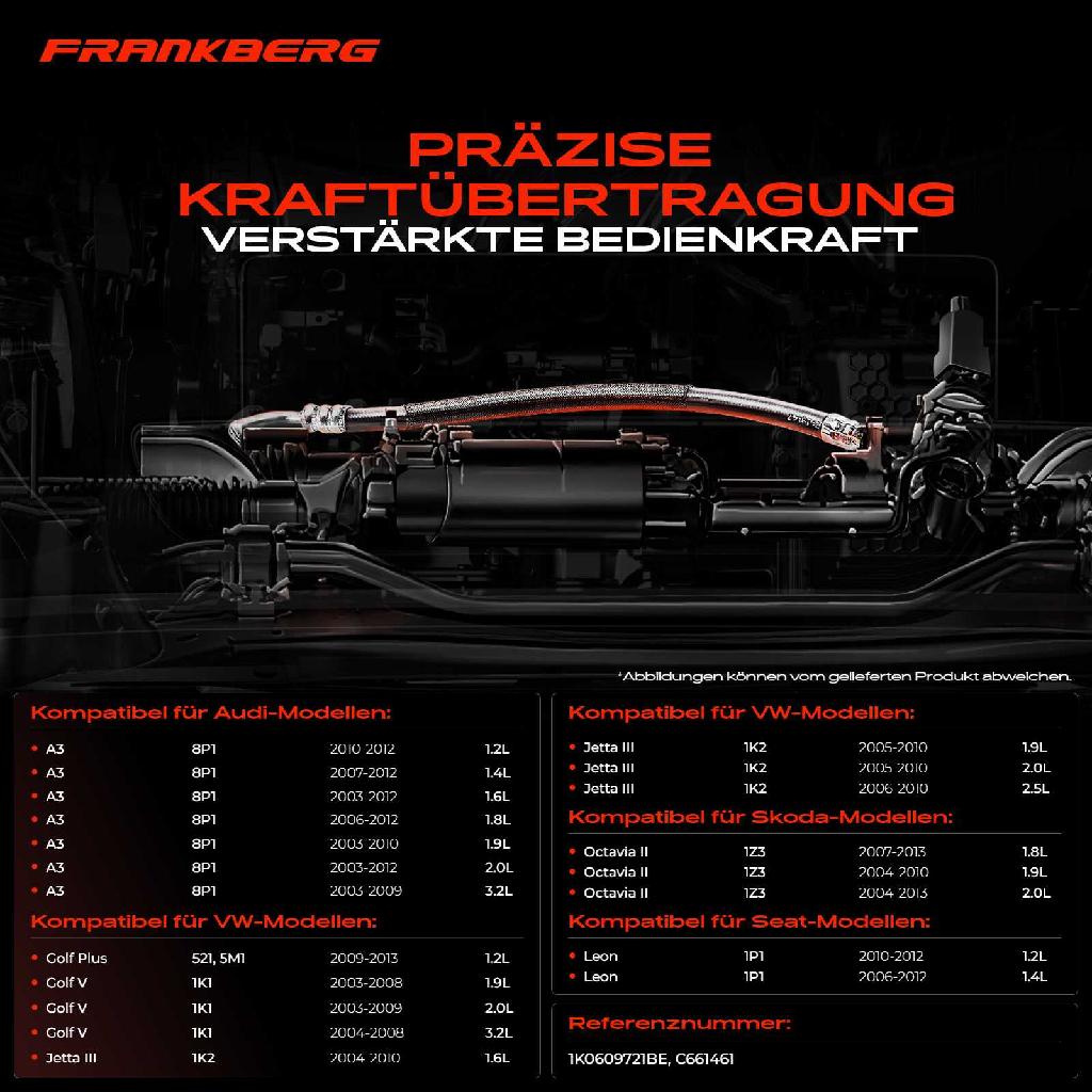 2x Seilzug Feststellbremse Hinterachse beidseitig für VW Golf 5 V 1K1 Audi A3 8P Seat Altea