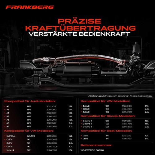 2x Seilzug Feststellbremse Hinterachse beidseitig für VW Golf 5 V 1K1 Audi A3 8P Seat Altea Bild 2x Seilzug Feststellbremse Hinterachse beidseitig für VW Golf 5 V 1K1 Audi A3 8P Seat Altea