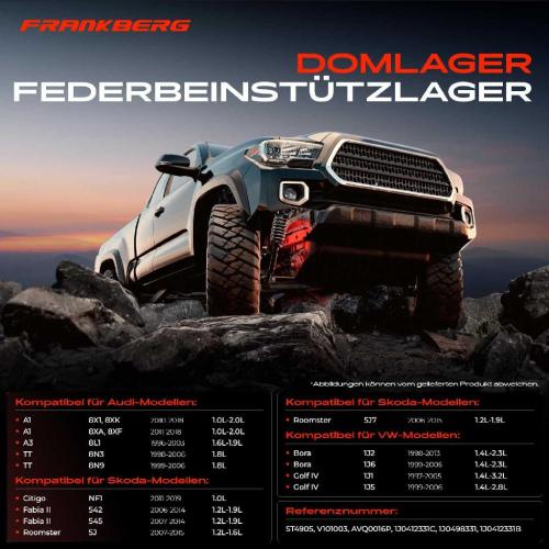 1x Domlager Federbeinstütz lager für VW Audi A3 A1 TT Seat Ibiza Leon Mii Bild 1x Domlager Federbeinstütz lager für VW Audi A3 A1 TT Seat Ibiza Leon Mii