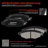 4x Bremsbeläge Vorderachse für Nissan Kubistar Kasten Renault Kangoo Express 1998-2009